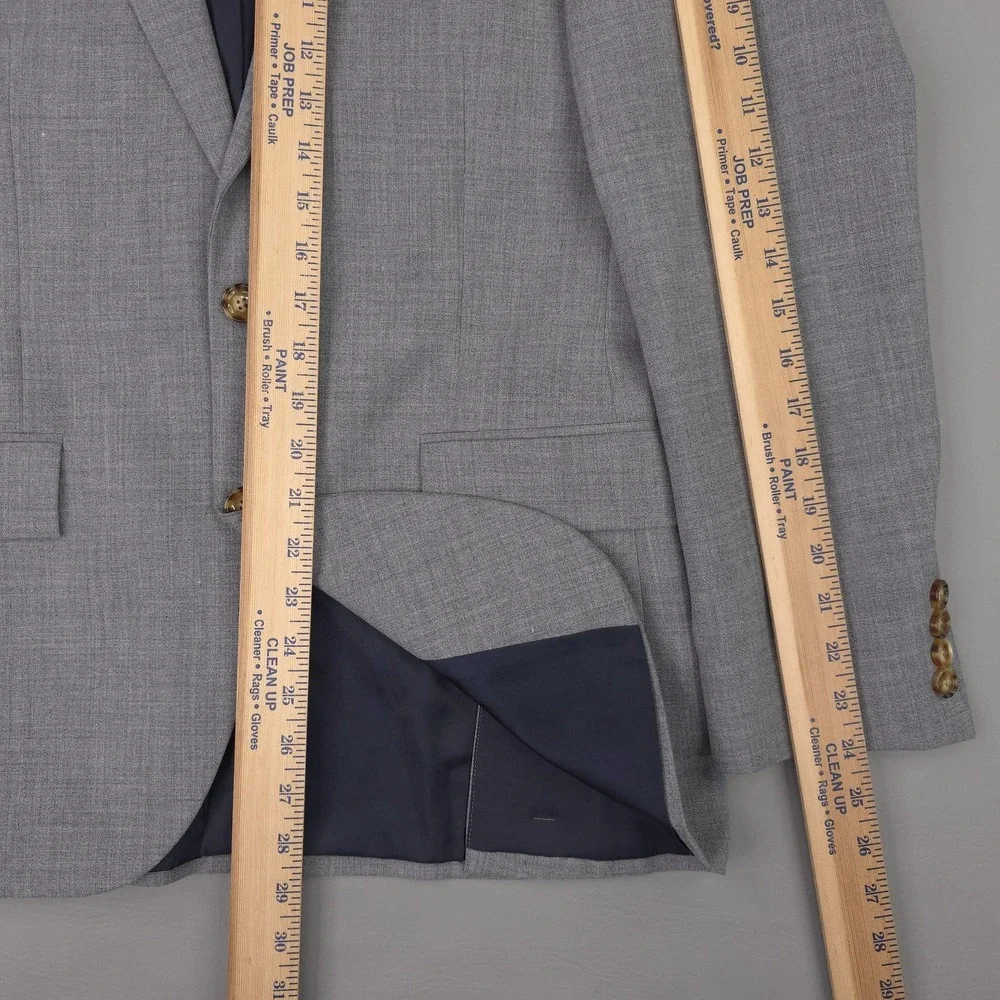 J Crew Blazer Mens 36 Short Gray Wool Thompson Classic Fit Suit Jacket Preppy